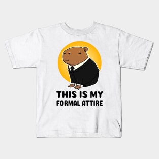 This is my formal attire Capybara suit Kids T-Shirt